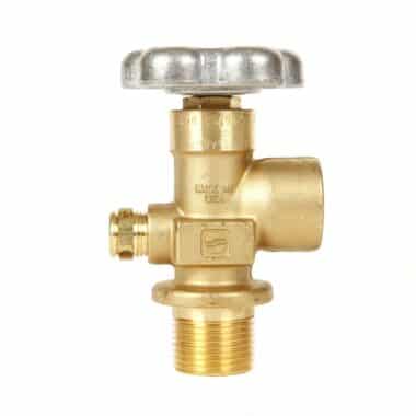 CGA 580 Valve Installed on New 15 Cu Ft Aluminum Argon Cylinder Tank