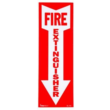 Fire Extinguisher Arrow Label