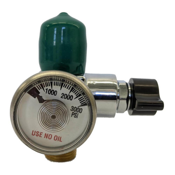 CGA540 Vertical Oxygen Outlet Valve with Gauge Port Chrome Plated Gas Cylinder Source