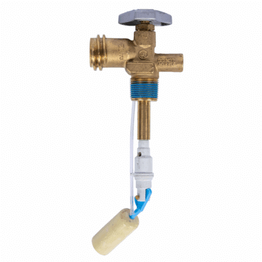 6 lb Propylene OPD Valve 4.6 Dip Tube - Rear View