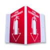 Fire Extinguisher Rigid Plastic Angle Signs