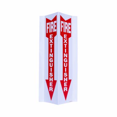 Fire Extinguisher 3D Rigid Plastic Angle Signs 4x18