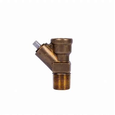 Acetylene Valve CGA510 3/4"-14 NGT Vertical Outlet Wrench Style - Sherwood View 2