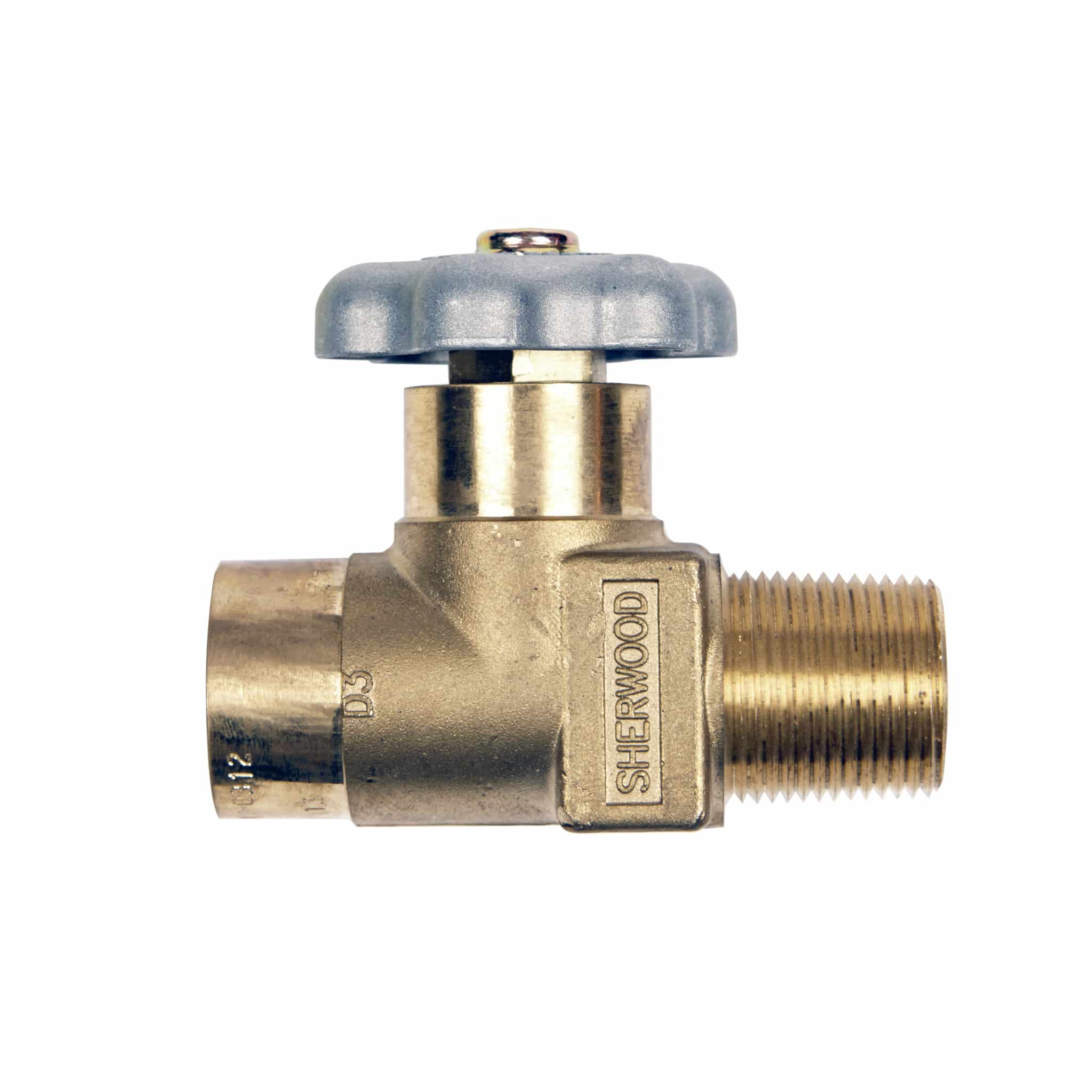 CGA 510 Acetylene Valve 3 4 14 NGT Vertical Outlet With Handwheel