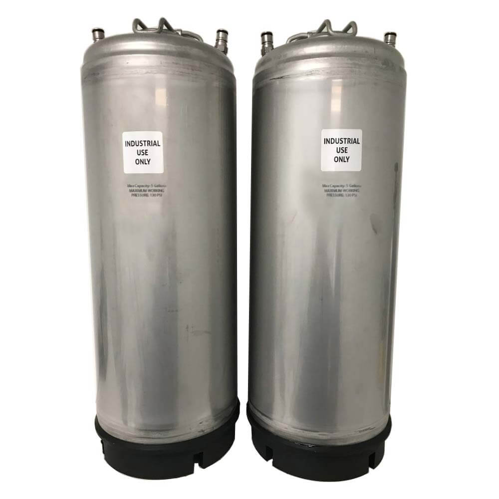 AMCYL 5 Gallon Stainless Steel Pressurized Sprayer Tank - 130 PSI (2-Pack) - Industrial Grade